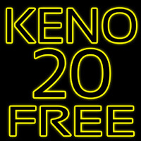 Keno 20 Free Neontábla