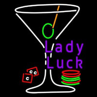 Lady Luck Martini Glass Neontábla