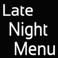 Late Night Menu Neontábla