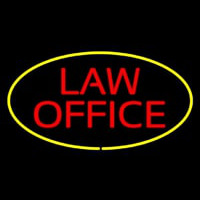 Law Office Oval Yellow Neontábla