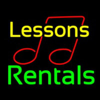 Lessons Rentals Neontábla