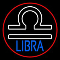 Libra Zodiac Border Red Neontábla