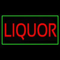 Liquor Rectangle Green Neontábla