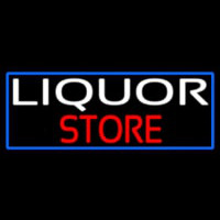 Liquor Store With Blue Border Neontábla