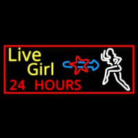 Live Girls 24 Hrs Neontábla