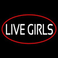 Live Girls With Red Border Neontábla