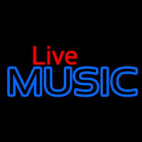 Live Music Blue 1 Neontábla