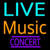 Live Music Concert Acoustic Party Neontábla