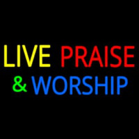 Live Praise And Worship Neontábla