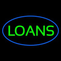 Loans Oval Blue Neontábla