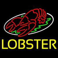 Lobster Block With Logo Neontábla