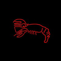 Lobster In Red Logo Neontábla