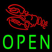 Lobster Open Block Neontábla