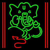 Lord Ganesha With Line Neontábla