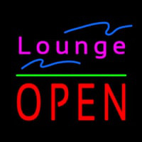 Lounge Block Open Green Line Neontábla