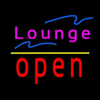 Lounge Open Yellow Line Neontábla