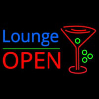 Lounge With Martini Glass Open 1 Neontábla