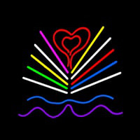 Love Book Logo Neontábla