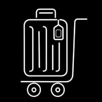Luggage Bag Icon Neontábla