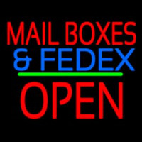 Mail Bo es And Fede  Open Block Green Line Neontábla