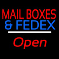 Mail Bo es And Fede  Open White Line Neontábla