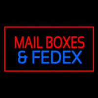 Mail Bo es And Fede  Rectangle Red Neontábla