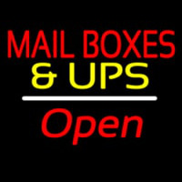 Mail Bo es And Ups Open White Line Neontábla