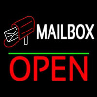 Mailbo  Red Logo With Open 1 Neontábla
