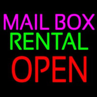 Mailbo  Rental Open Block Neontábla