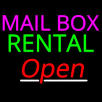Mailbo  Rental Open Neontábla