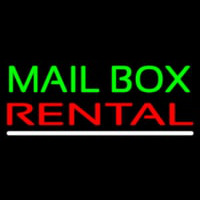 Mailbo  Rental White Line Neontábla