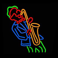 Man Playing Saxophone Neontábla