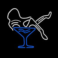 Martini Glass Girl Neontábla