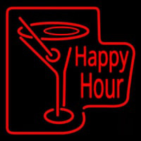 Martini Glass Happy Hour Neontábla