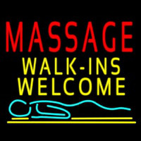 Massage Walk Ins Welcome Neontábla