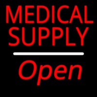 Medical Supply Script1 Open White Line Neontábla