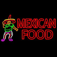 Mexican Food Man Logo Neontábla