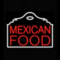 Mexican Food Red Building Neontábla