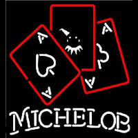 Michelob Ace And Poker Beer Sign Neontábla