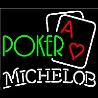 Michelob Green Poker Beer Sign Neontábla