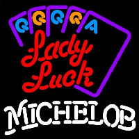 Michelob Lady Luck Series Beer Sign Neontábla
