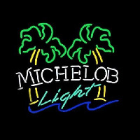 Michelob Light Dual Palm Trees Neontábla
