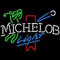 Michelob Light Red Ribbon Golfer Neontábla