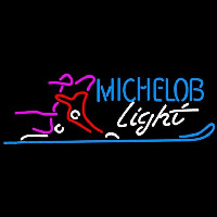 Michelob Light Snow Ski Boot Beer Sign Neontábla