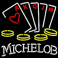 Michelob Poker Ace Series Beer Sign Neontábla