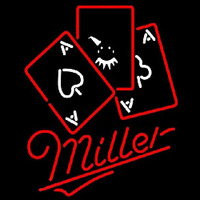 Miller Ace And Poker Beer Sign Neontábla
