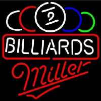 Miller Ball Billiards Pool Beer Neontábla
