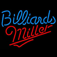 Miller Billiards Te t Pool Beer Sign Neontábla