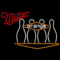 Miller Bowling Orange Beer Sign Neontábla