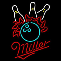 Miller Bowling Pool Beer Sign Neontábla